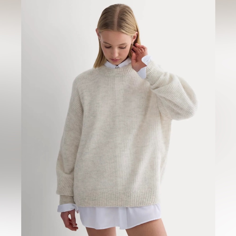Everlane The Cocoon Crew in Alpaca